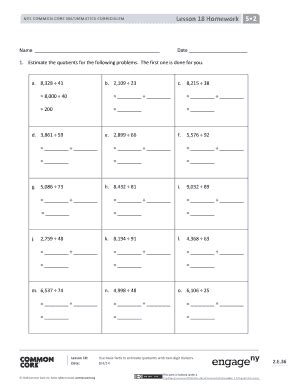 Eureka Math Homework Helper 20152016 Grade 5 Module 1 3. . Eureka math grade 5 lesson 18 homework